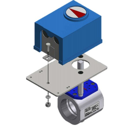 Siemens AGA93.4 Bracket kit - VKG butterfly valve to a Honeywell ML7999 ControLinks actuator