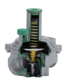 Pietro Fiorentini Governor, Standard Capacity - Model F31053, 1" X 1" NPT, BLACK SPRING 6-14"WC