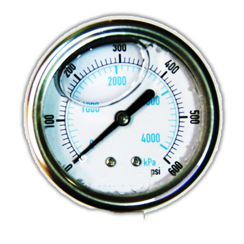 Industrial Stainless Steel Liquid Filled 2-1/2" Pressure Gauge