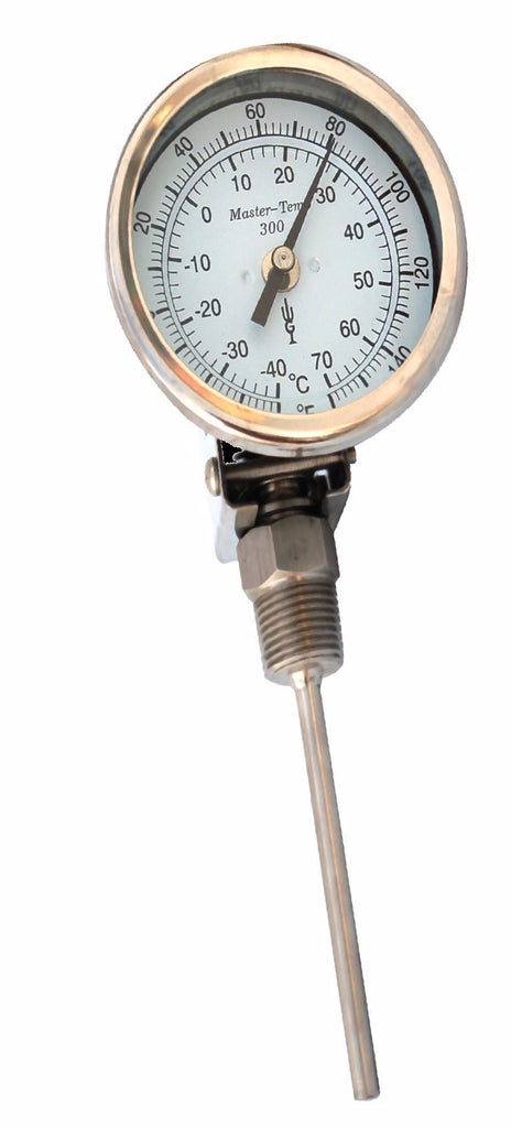 Bi-Metal Dual Magnetic Surface Thermometer - 0 to 300 F x 2.0 F