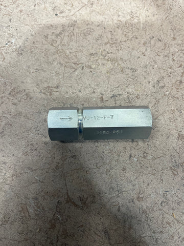 VU-12-F-7  In-line Check Valve Soft Seat for Qty 2