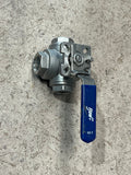 Flow+ BO7T, 3PC 1000WOG, 316SS, DIRECT MOUNT, 3 WAY T-PORT, 3/4" FNPT