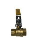 Jomar Brass Ball Valve with Latch Lock Handle