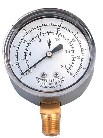 Brass Diaphragm Pressure Gauges (Dry) (QTY: 1)