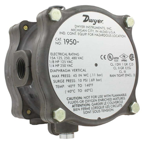 DYWER 1950 Explosion-Proof Differential Pressure Switches